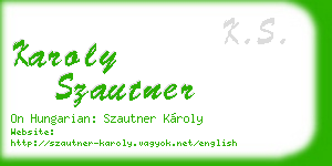 karoly szautner business card
