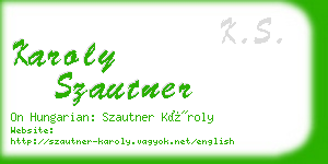 karoly szautner business card